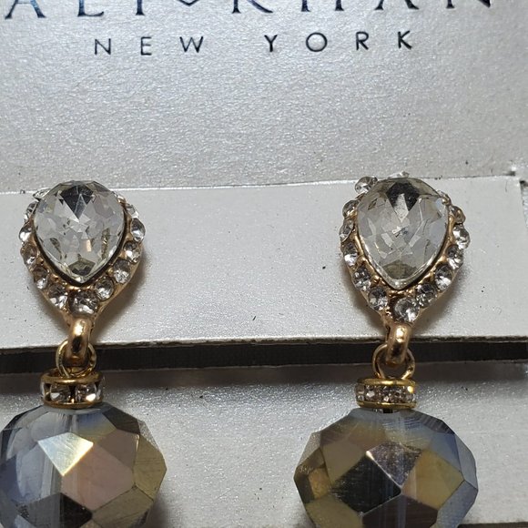 Ali Khan Hematite faceted glass bead with gold and rhinestone pierced … - Picture 10 of 12